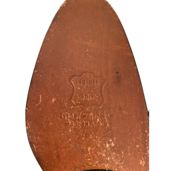 VTG STUART WEITZMAN Women size 8 Black Fabric Pisa Platform Pumps - Picture 14 of 16